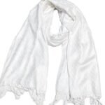 Women And Girl's Fancy Viscose Self Jaquard 3D Design Scarf, Stole